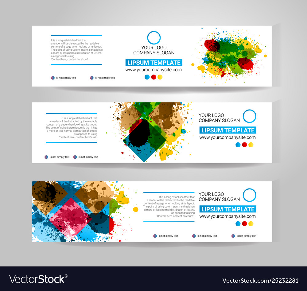 Banner Set Royalty Free Vector Image Vectorstock