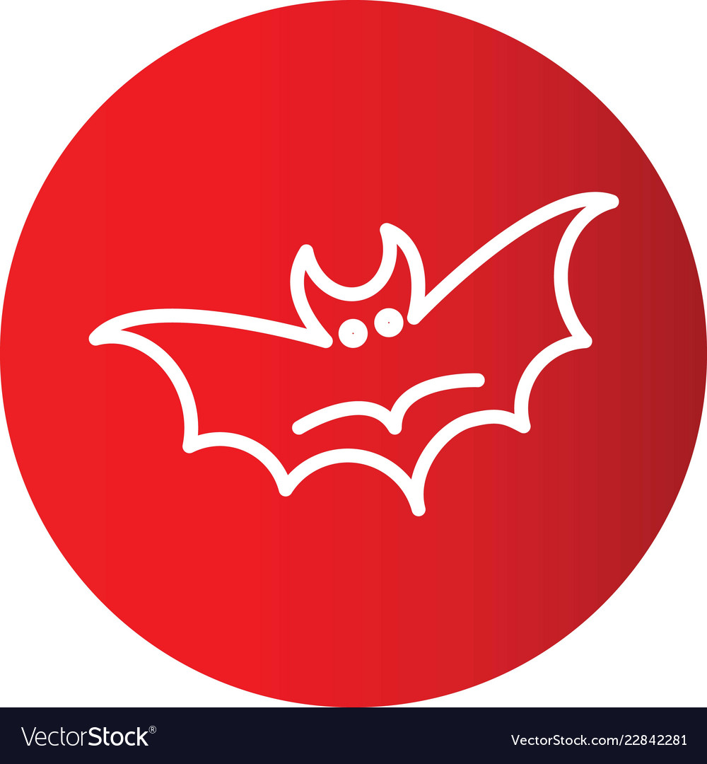 Bat Icon In Creative Design With Elements For Vector Image