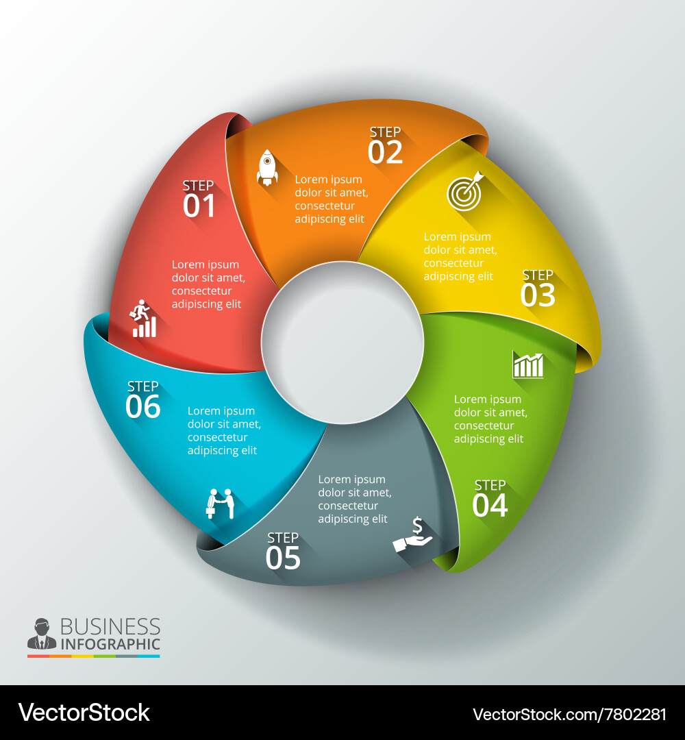 Circle infographic Royalty Free Vector Image - VectorStock