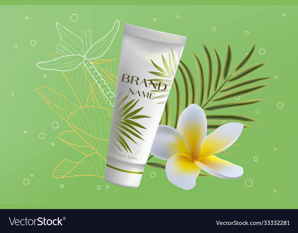 Cream tube cosmetics 3d Royalty Free Vector Image