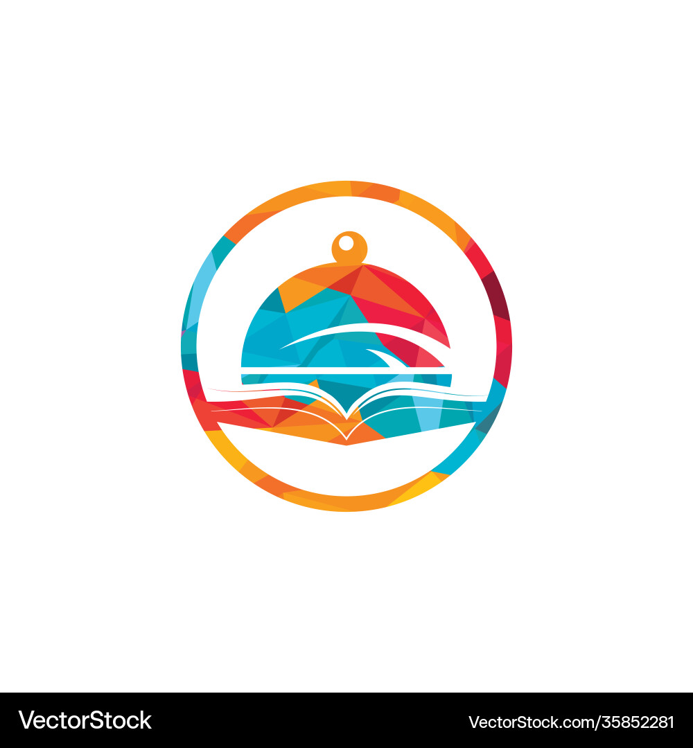 Food education logo design Royalty Free Vector Image