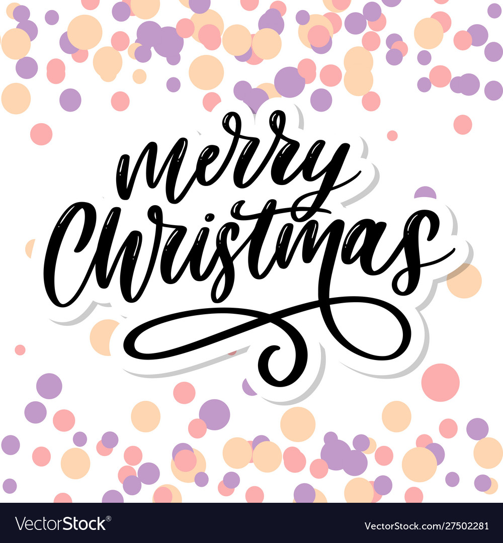 Merry Christmas Calligraphic Inscription Vector Image