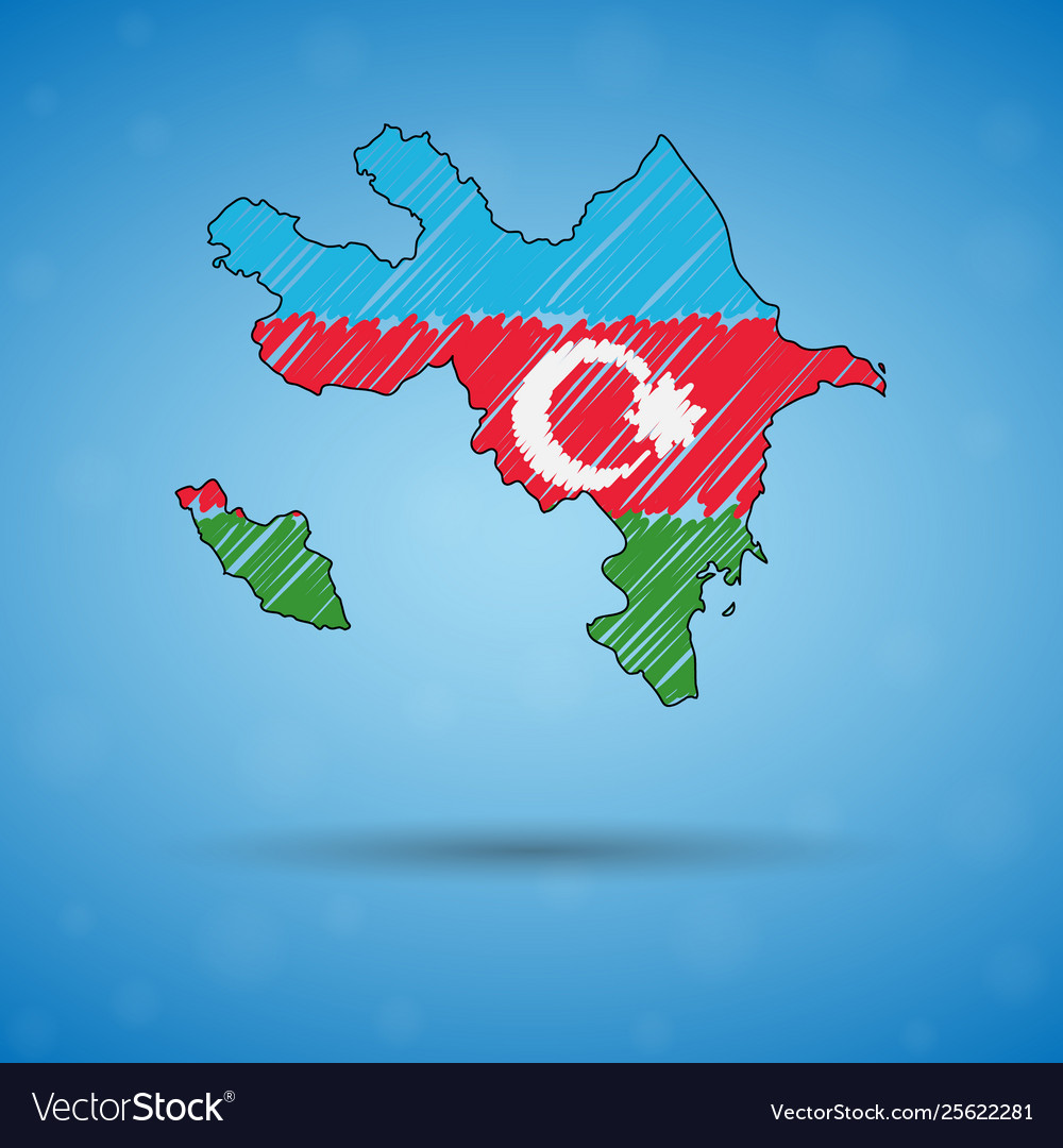 Карта азербайджана вектор