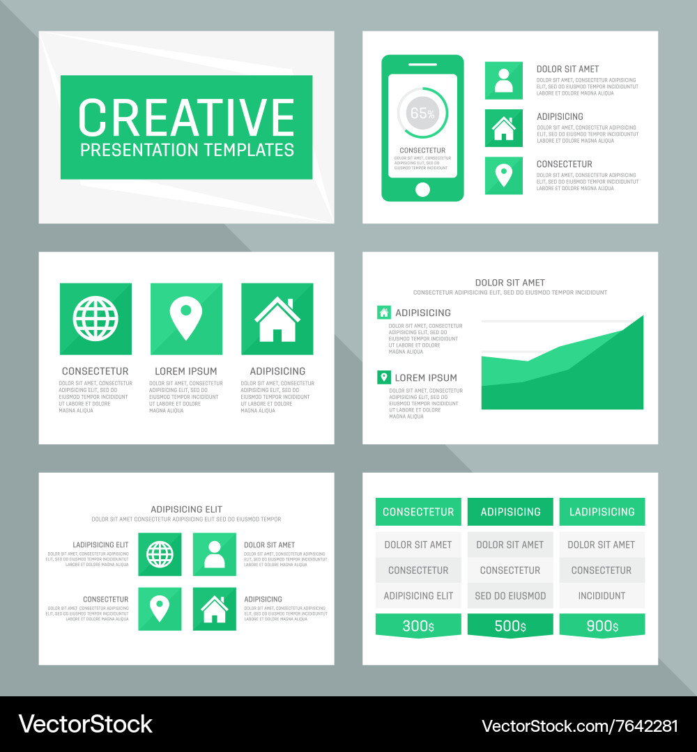 Template for multipurpose presentation Royalty Free Vector