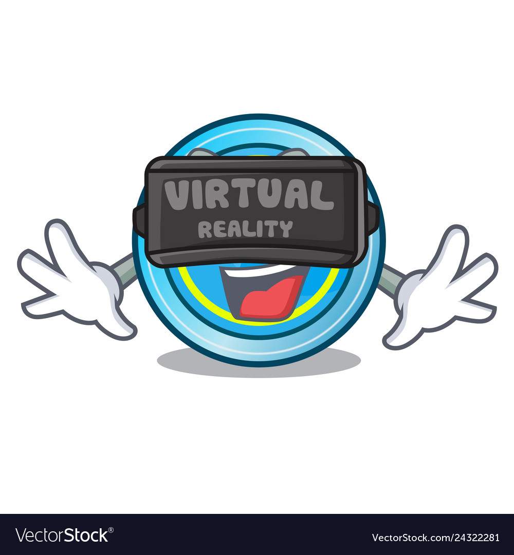 Virtual reality frisbee toys in the character Vector Image