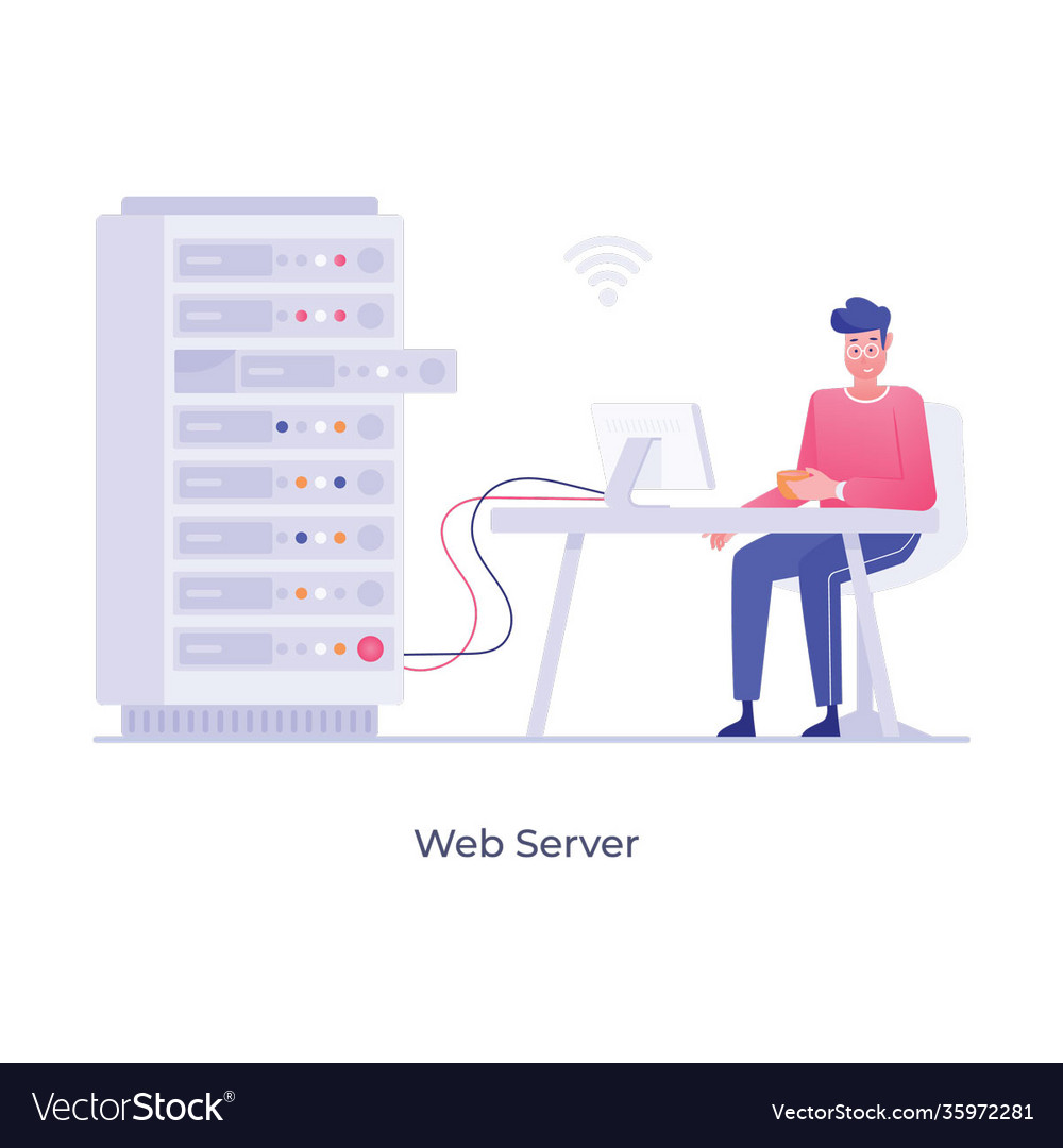 Web server Royalty Free Vector Image - VectorStock