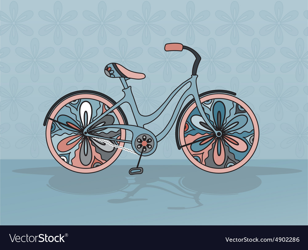 Decorative bicycle Royalty Free Vector Image VectorStock