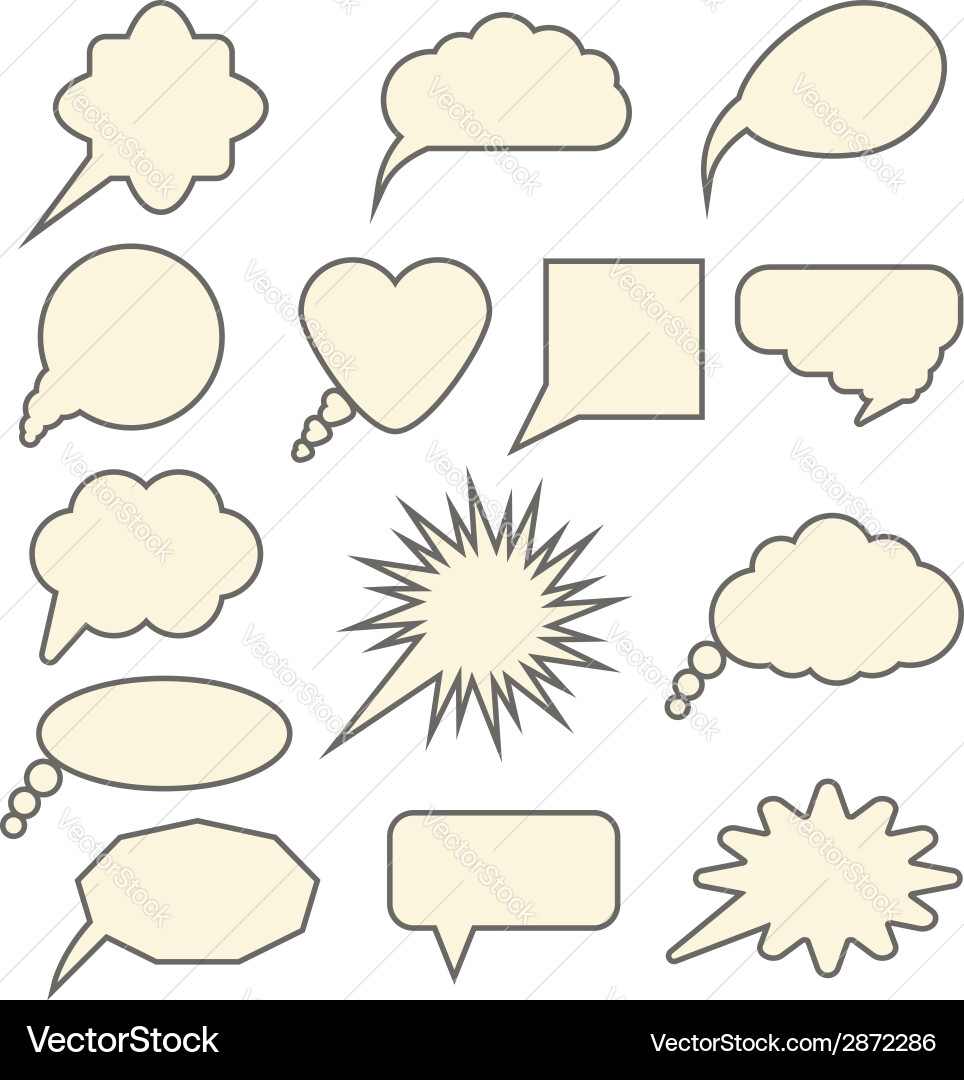 Speech bubbles set Royalty Free Vector Image - VectorStock