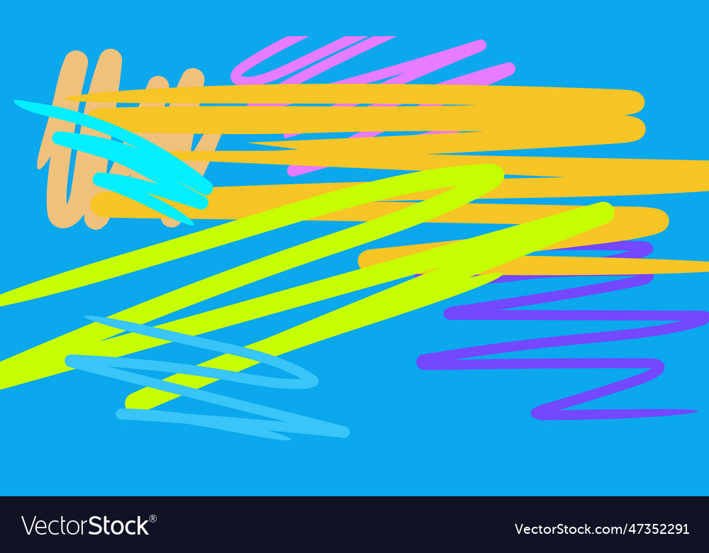 Colorful abstract form on blue background Vector Image