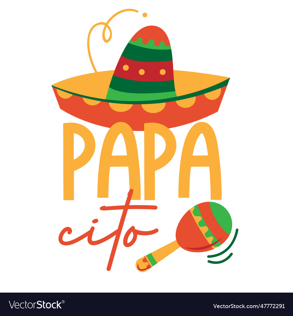 Fiesta lettering template Royalty Free Vector Image