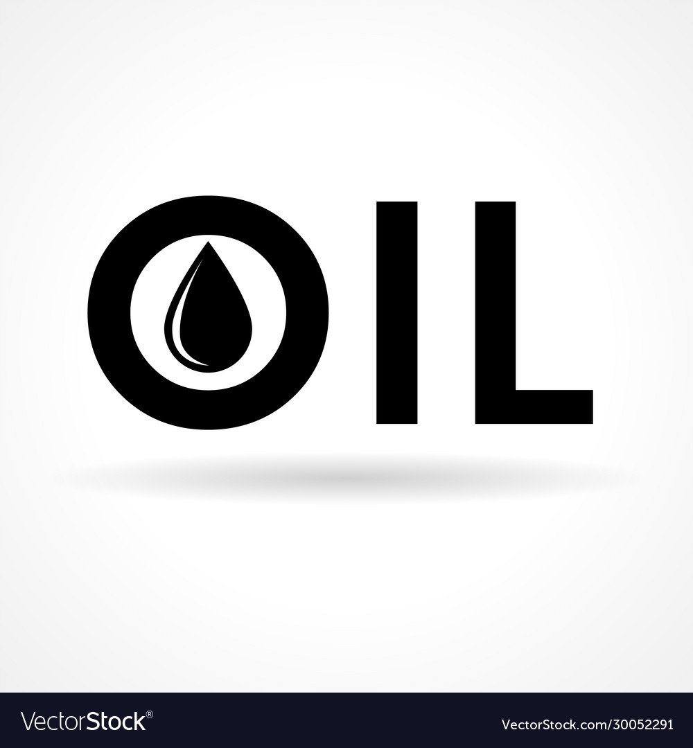 Oil text icon Royalty Free Vector Image - VectorStock