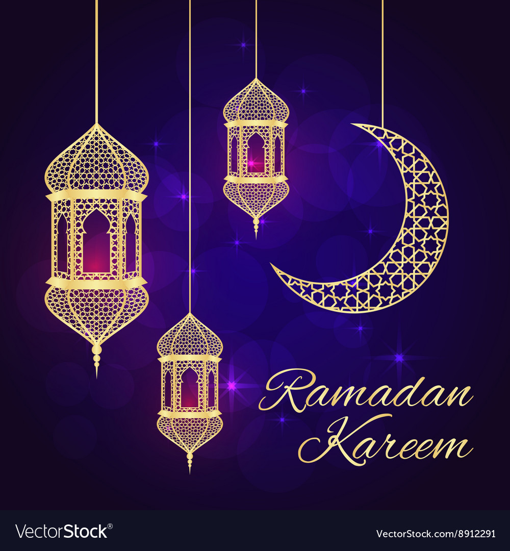 Ramadan Greeting Card Royalty Free Vector Image