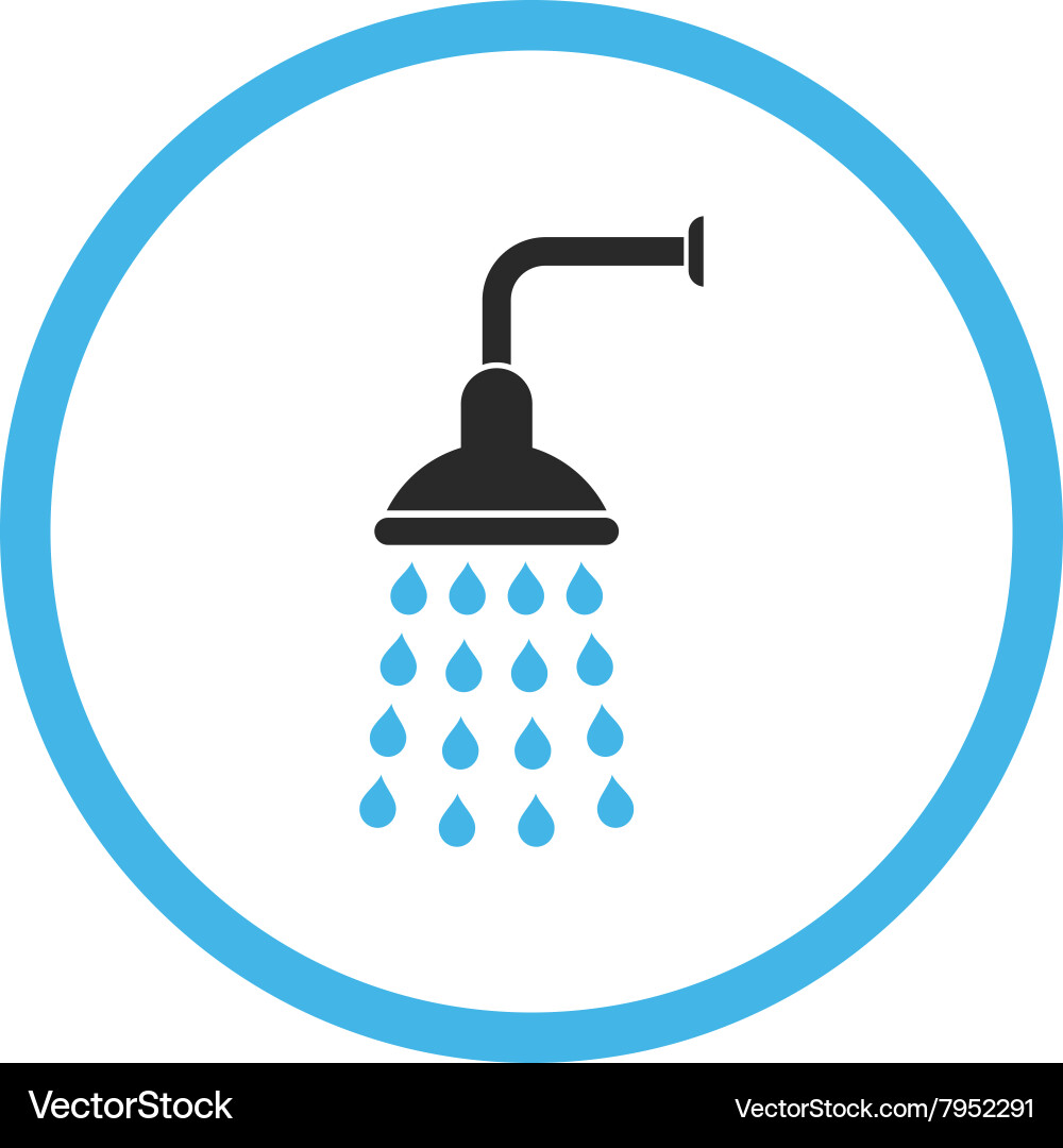 Shower flat icon Royalty Free Vector Image - VectorStock
