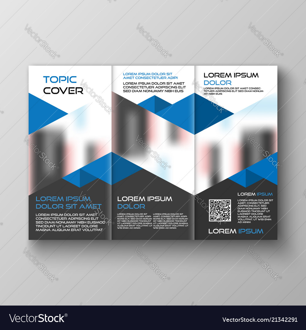 tri fold business brochure template design vector image