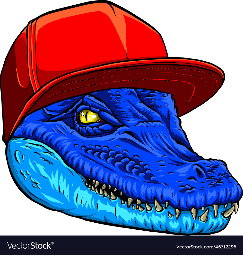 Alligator head on a white Royalty Free Vector Image