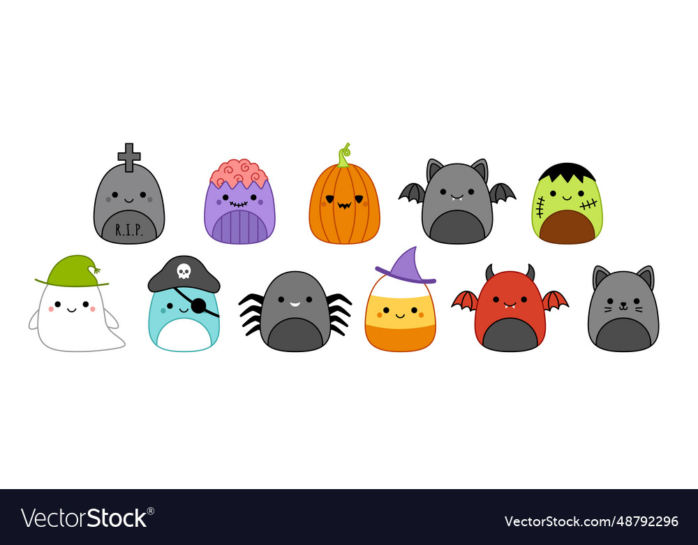 Big halloween of squishmallows squishmallow Vector Image