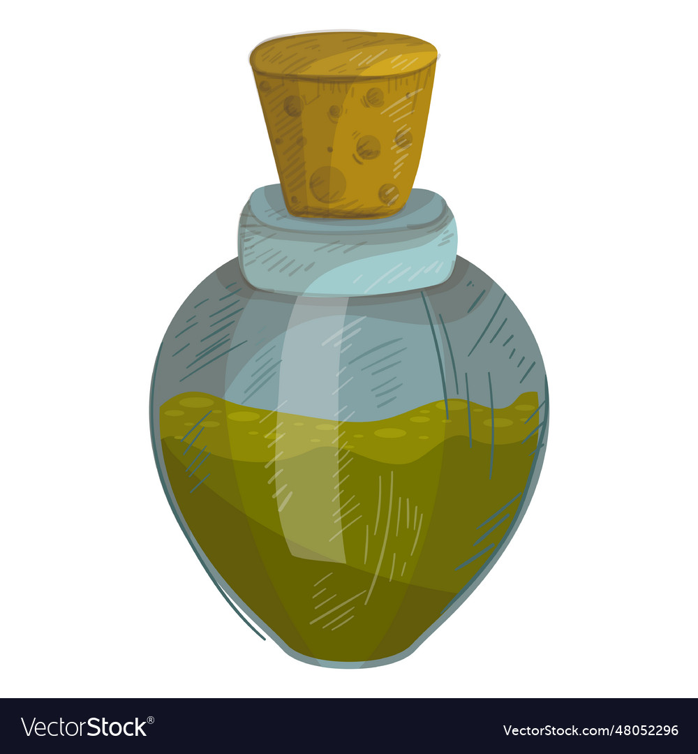 Cork bottle liquid Royalty Free Vector Image VectorStock