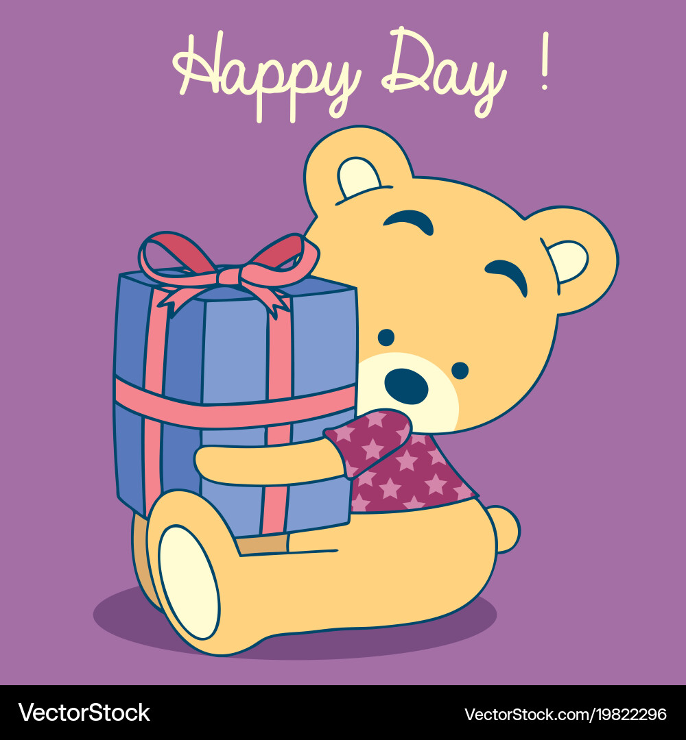 Cute teddy bear Royalty Free Vector Image - VectorStock