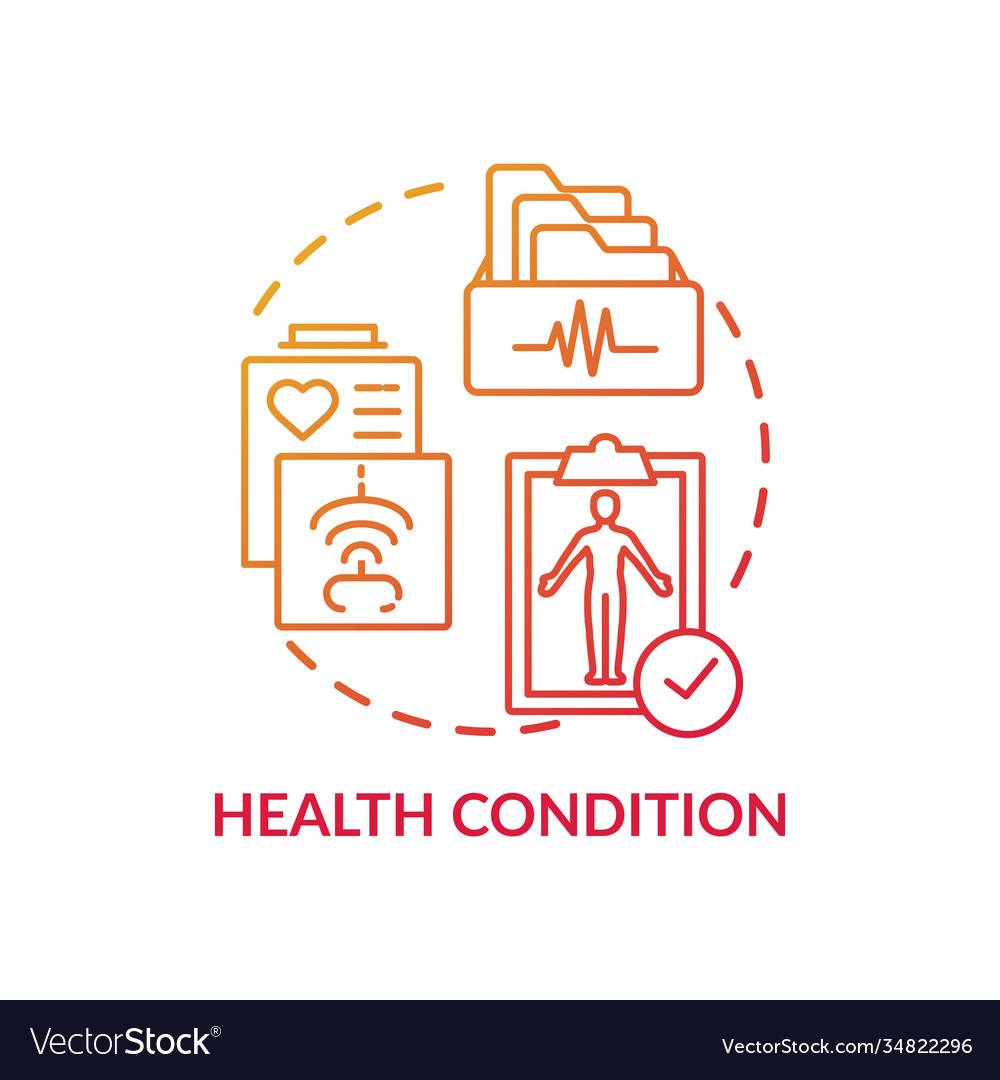 Health condition concept icon Royalty Free Vector Image