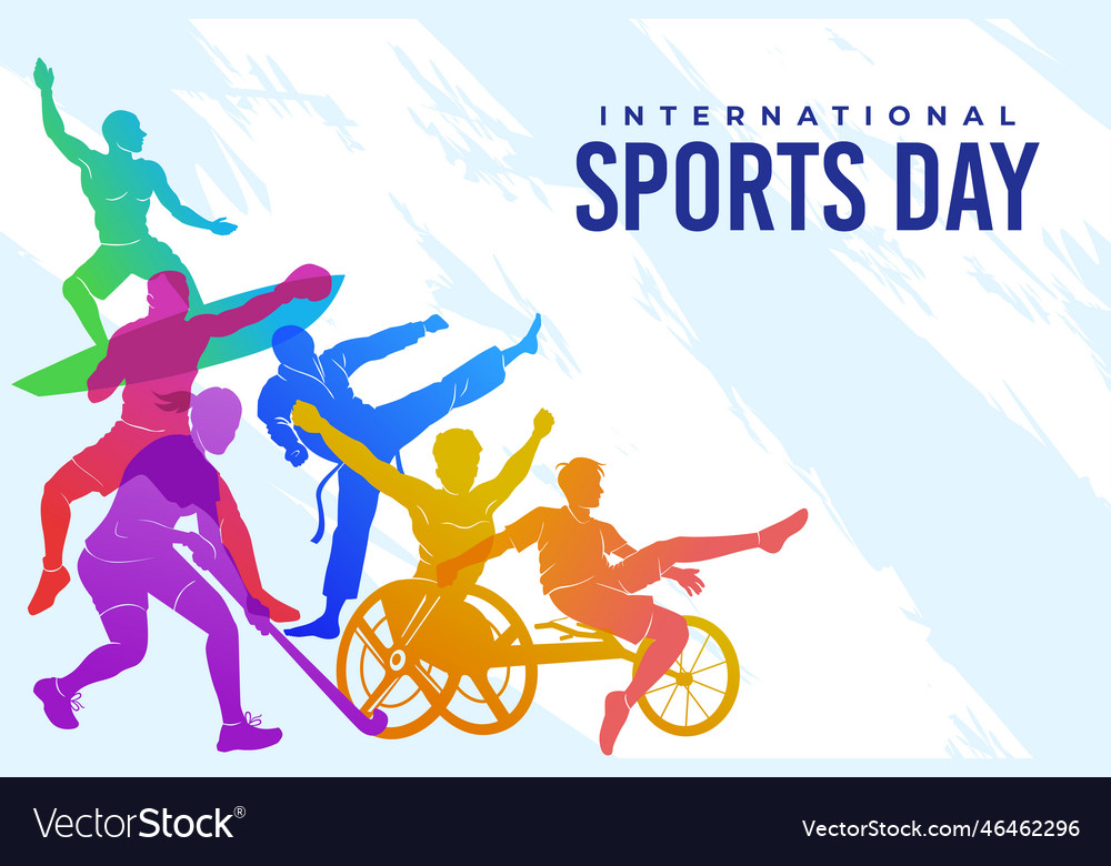 International Sports Day Royalty Free Vector Image