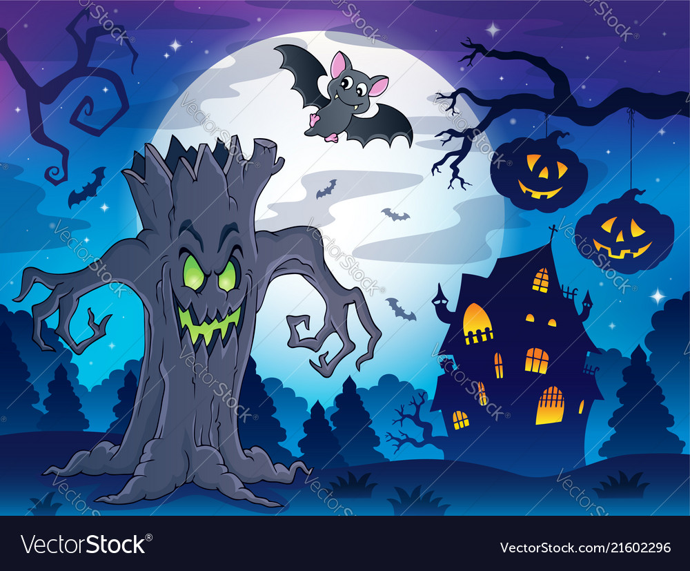 scenery with halloween thematics