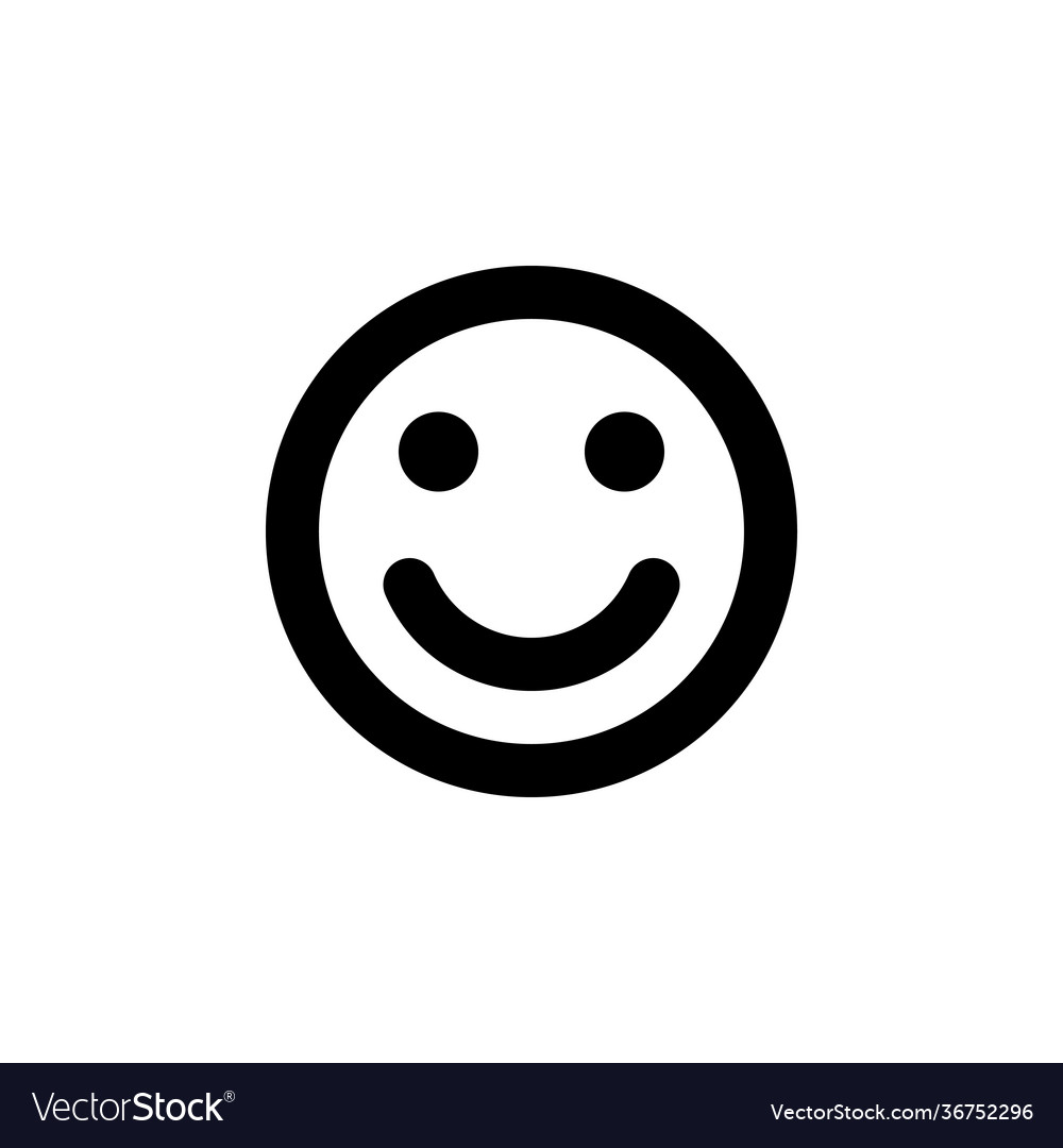 Smile face line web or mobile interface Royalty Free Vector