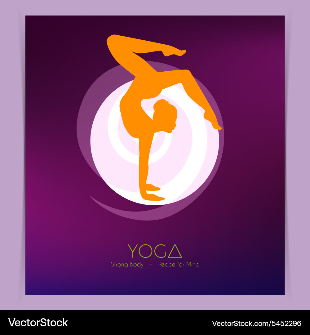 Woman doing yoga asanas Royalty Free Vector Image