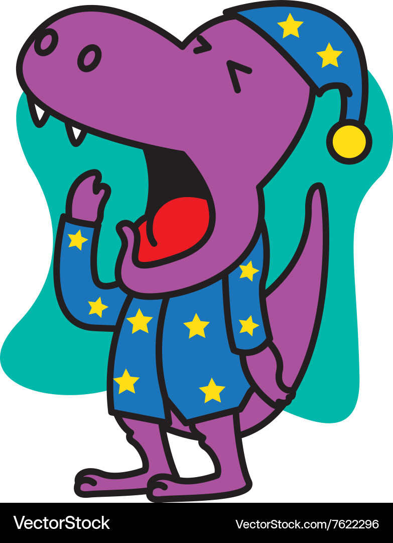 Yawn Dinosaur Royalty Free Vector Image Vectorstock