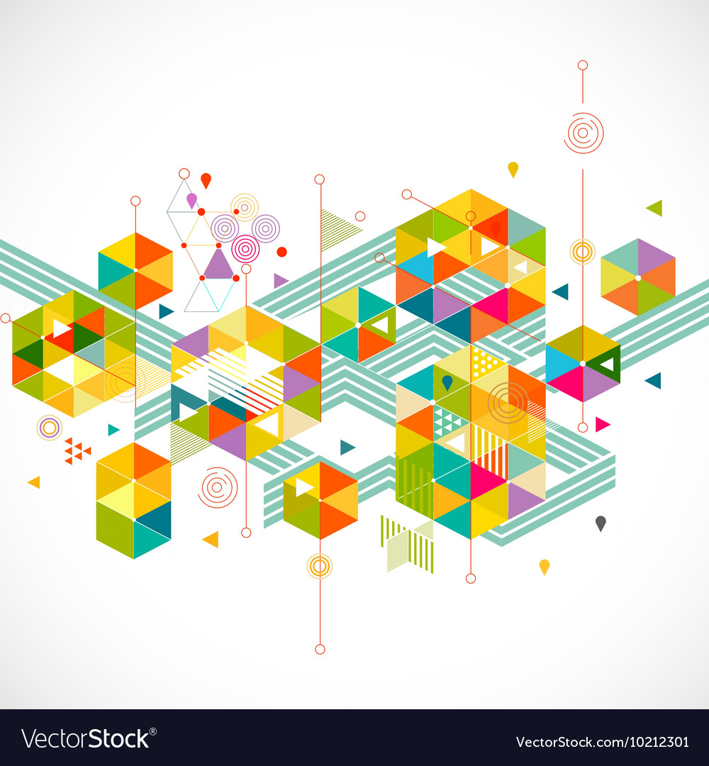 Abstract colorful and creative geometric template Vector Image