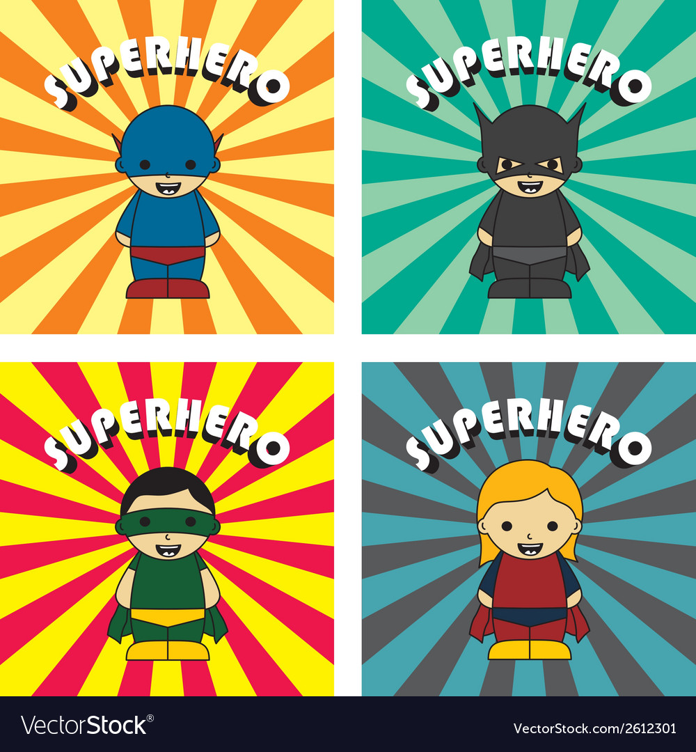 Cartoon superhero Royalty Free Vector Image - VectorStock