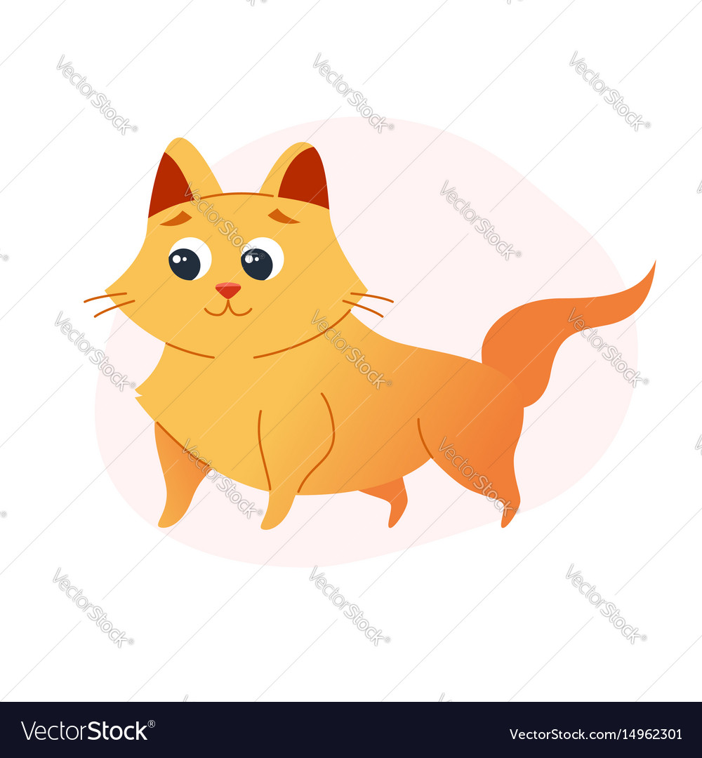 Cat - modern flat Royalty Free Vector Image - VectorStock