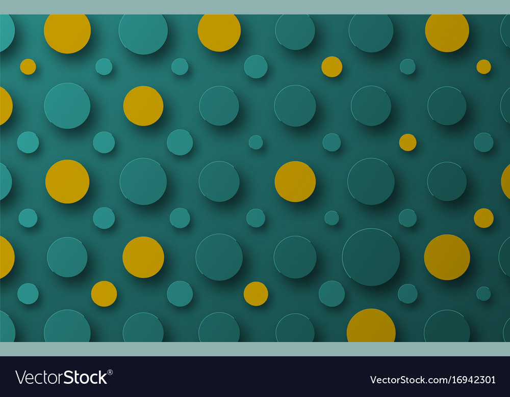 Design background with floating circles of yellow Vector Image