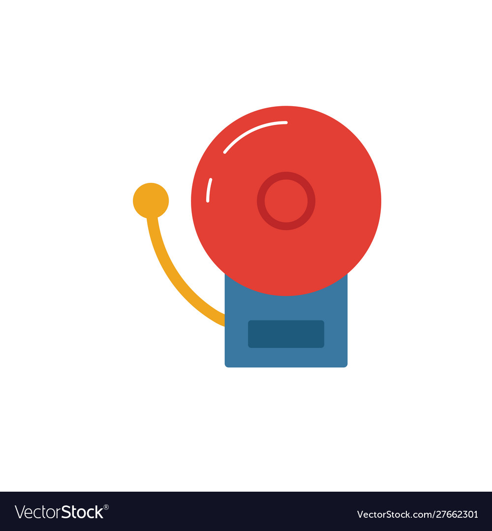 Fire alarm icon simple flat element from Vector Image