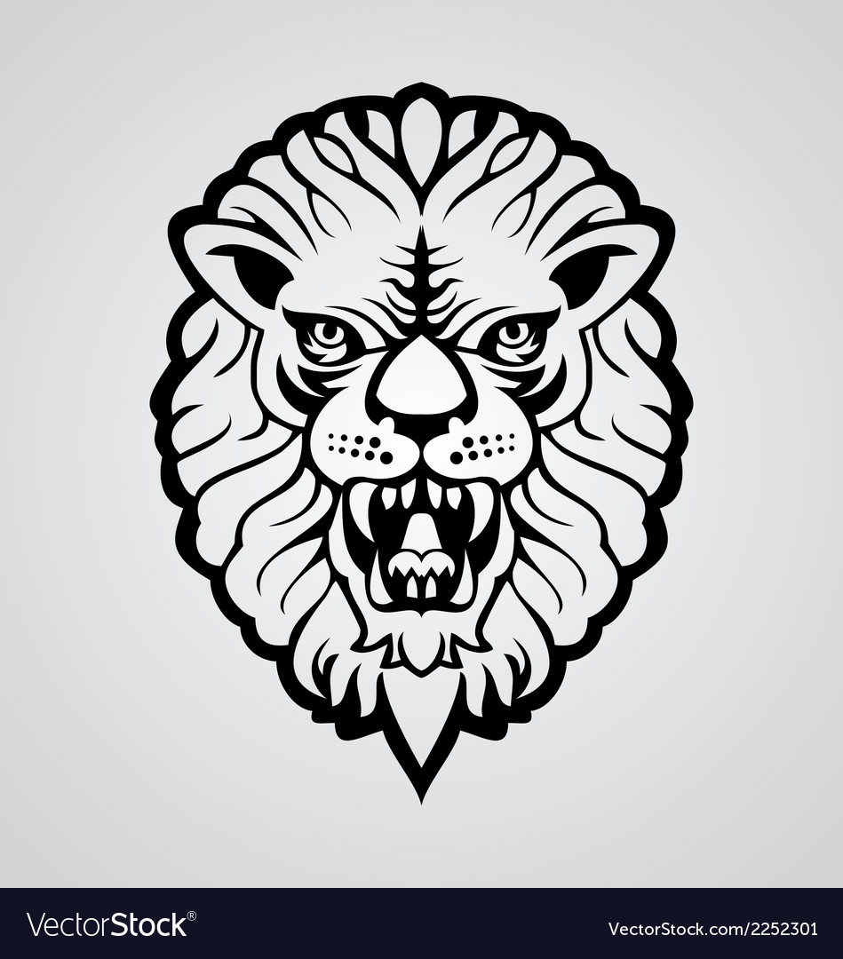 Lions Head Royalty Free Vector Image - Vectorstock