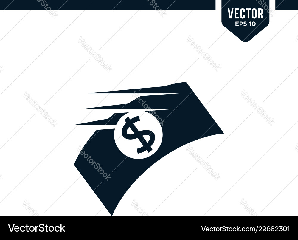 Transfer money icon collection in glyph style Vector Image
