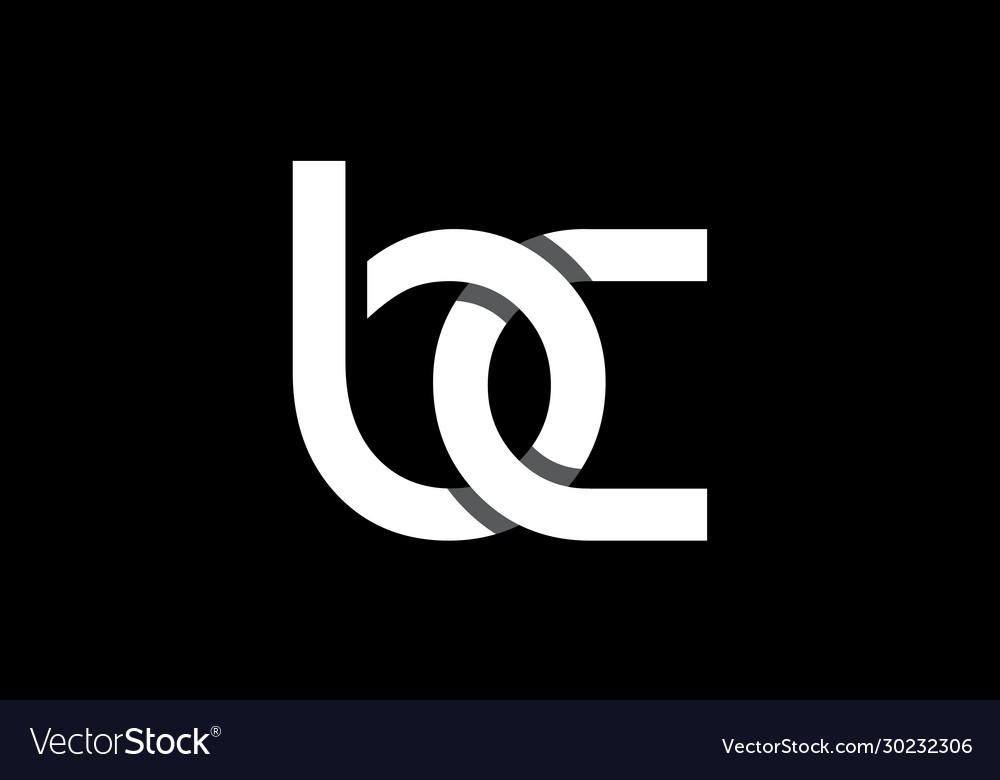 B c bc initial letter logo design template Vector Image