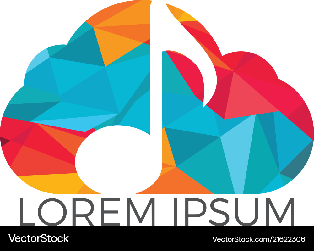 Cloud music design Royalty Free Vector Image - VectorStock