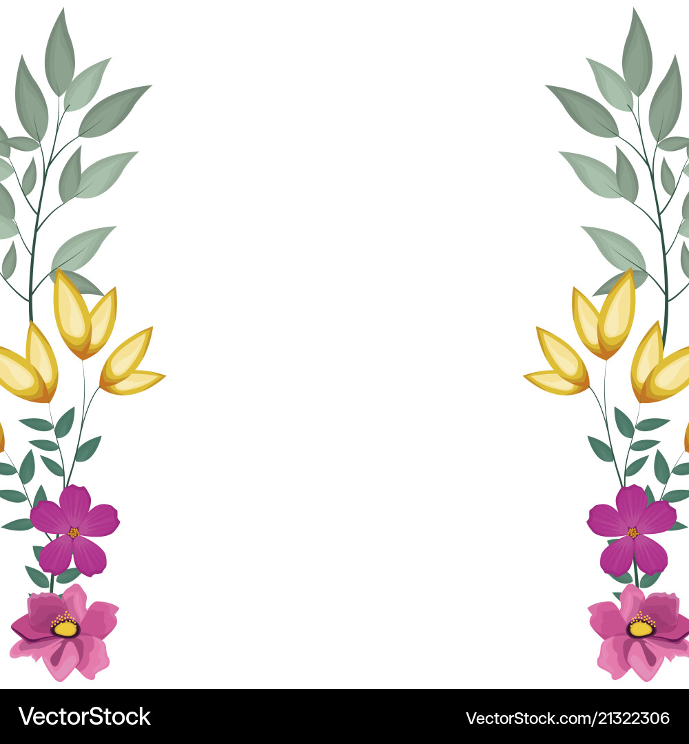 Decorative flowers frame Royalty Free Vector Image