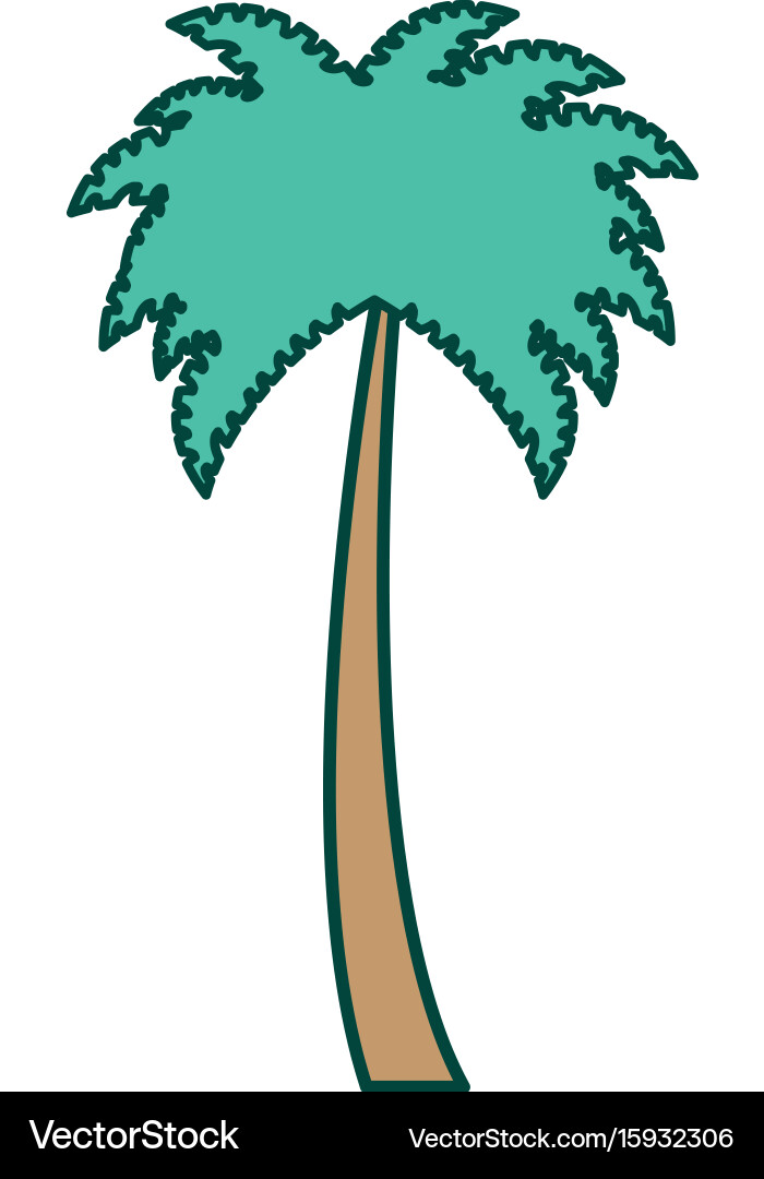 Tree palms isolated icon Royalty Free Vector Image