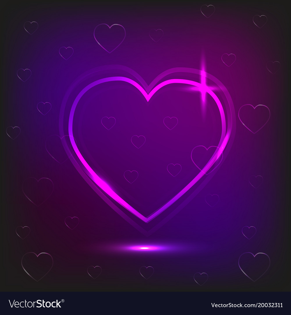 background of neon heart