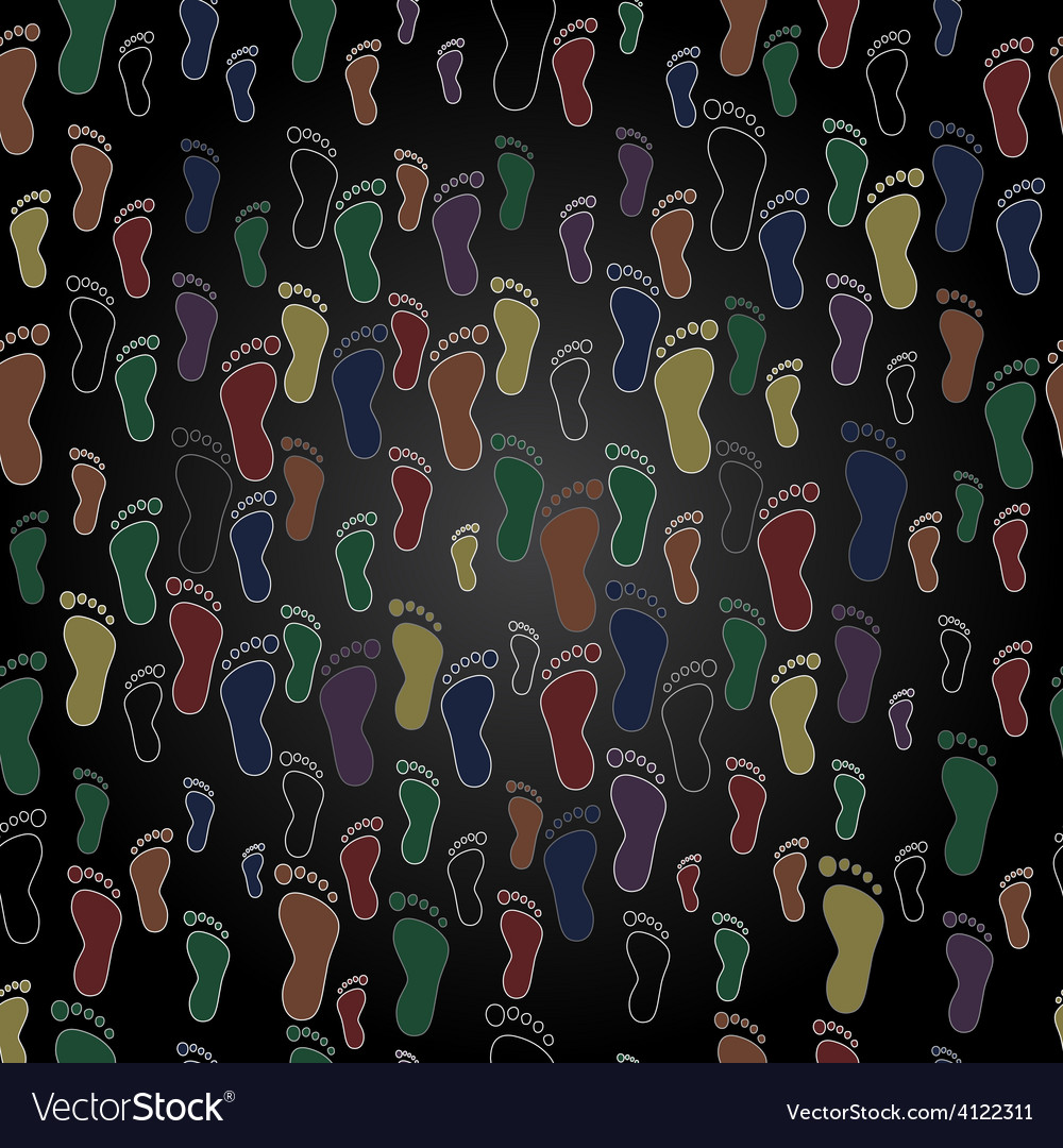 Foot steps pattern Royalty Free Vector Image - VectorStock