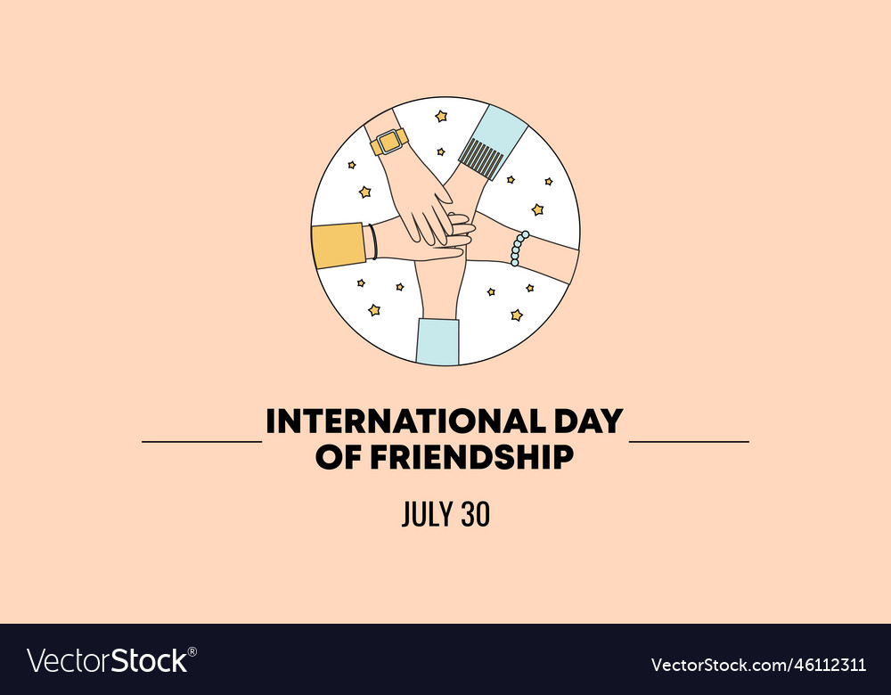 International friendship day background banner Vector Image