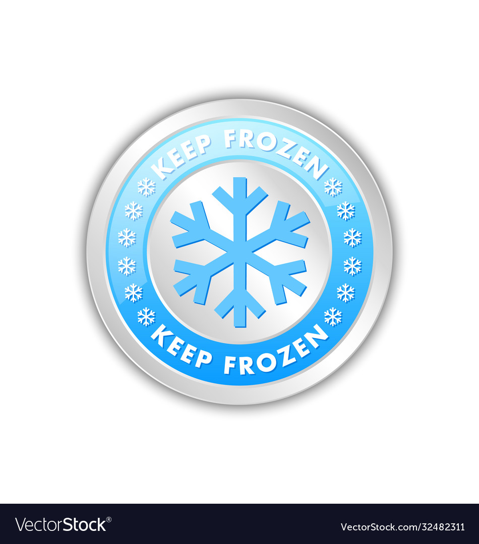 Keep frozen circular badge with snowflakes Vector Image