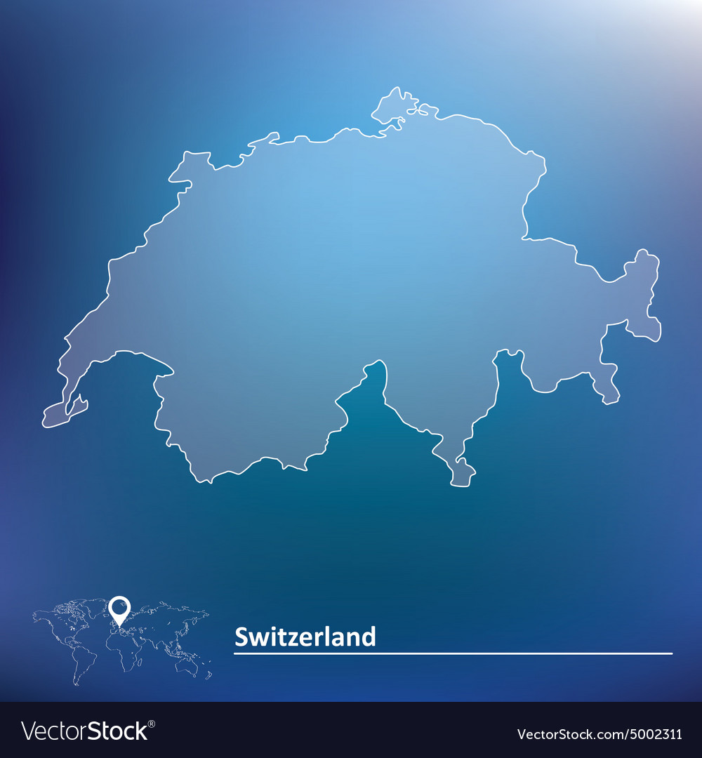 Map of switzerland Royalty Free Vector Image - VectorStock