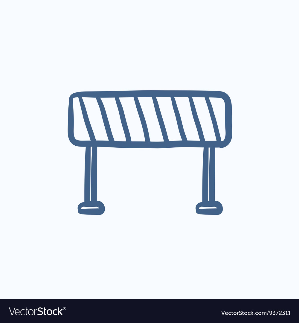 Road barrier sketch icon Royalty Free Vector Image