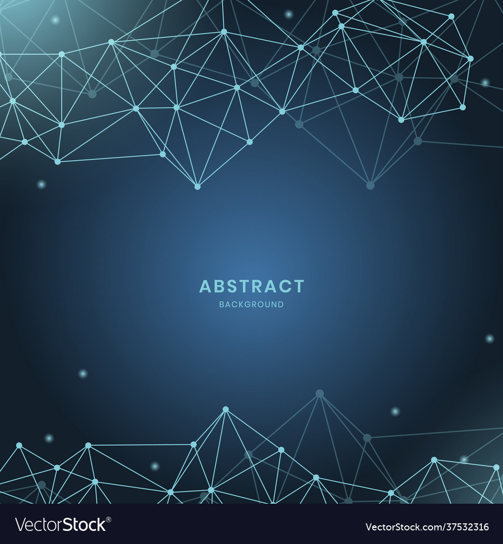 Blue neural network Royalty Free Vector Image - VectorStock