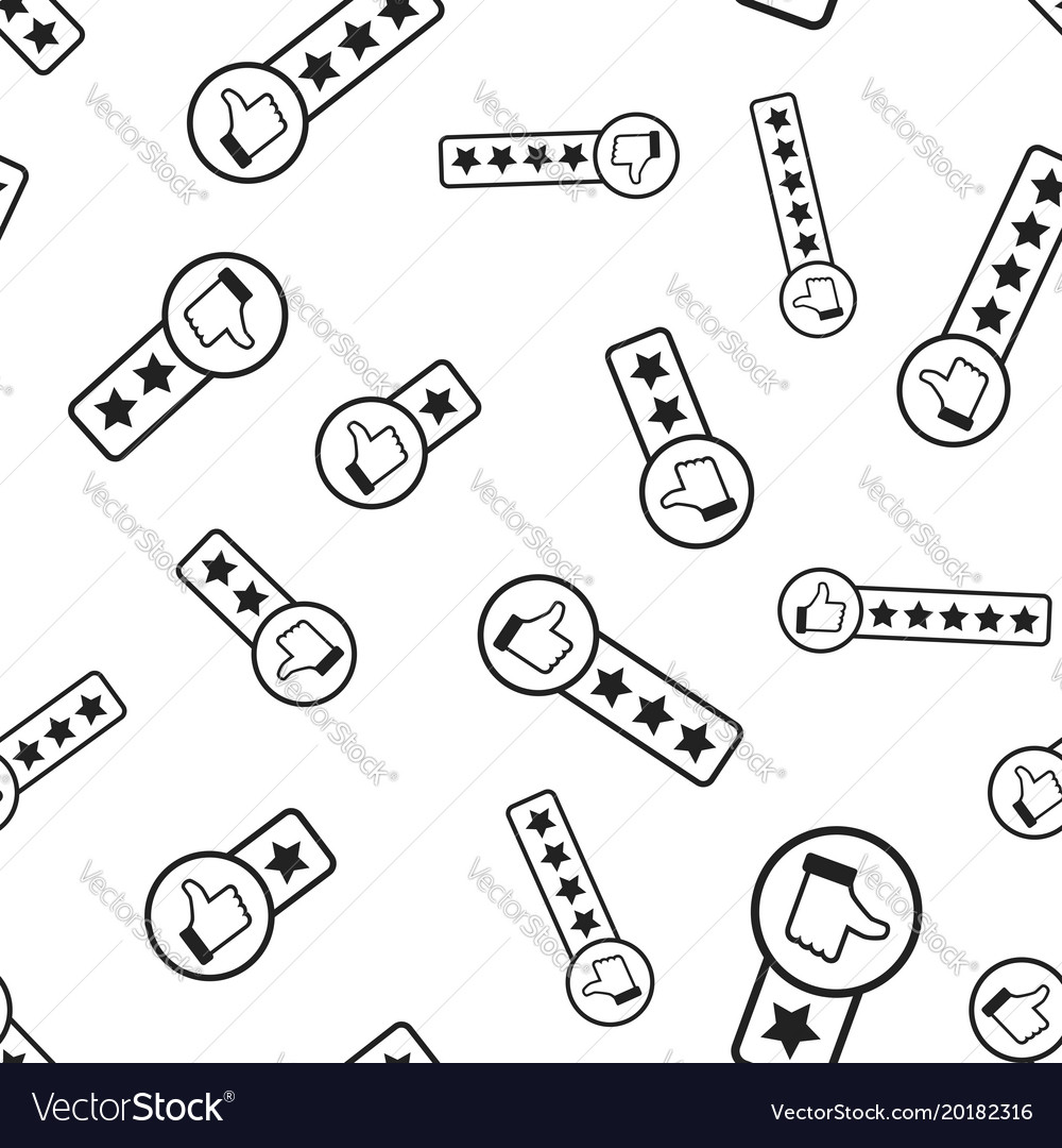 Customer review seamless pattern background Vector Image