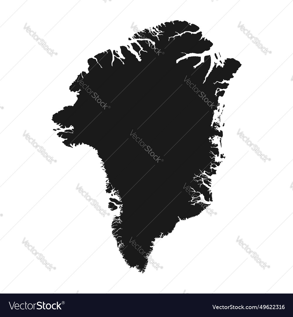 Highly detailed greenland map with borders Vector Image