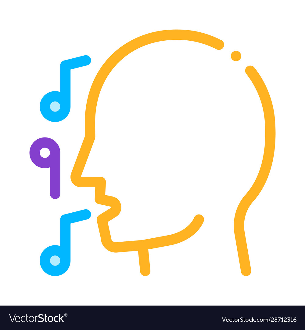 Man silhouette singing song recital concert Vector Image