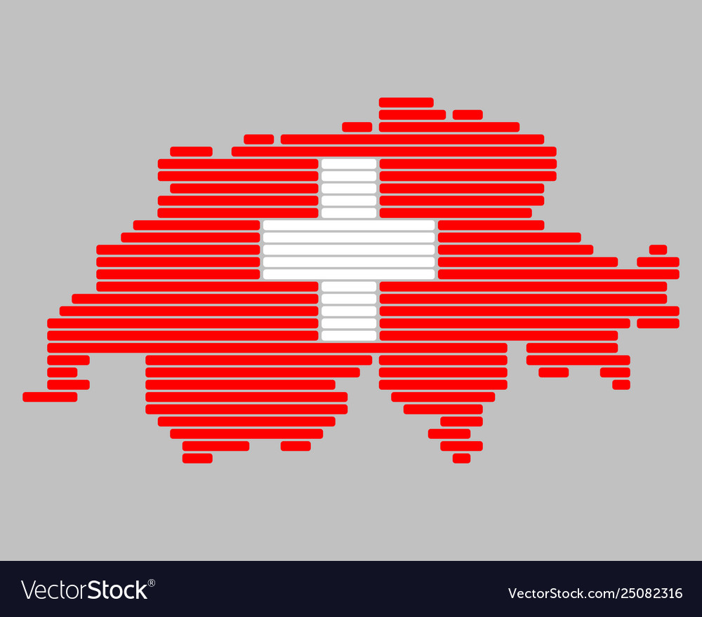 Map And Flag Switzerland Royalty Free Vector Image